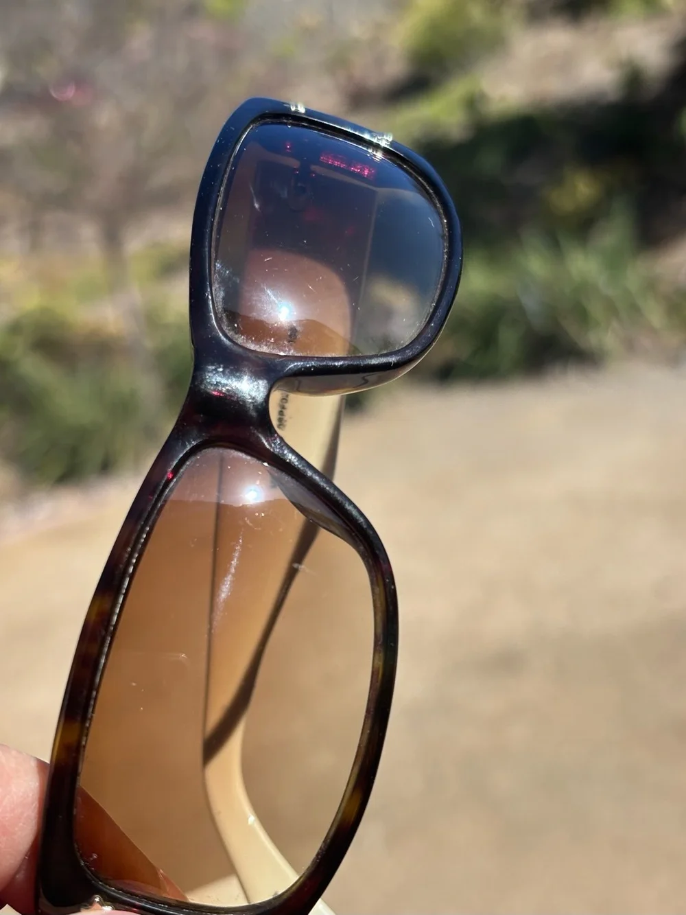 Marc by Marc Jacobs Brown Gradient Lenses with Cream Arms Sunglasses